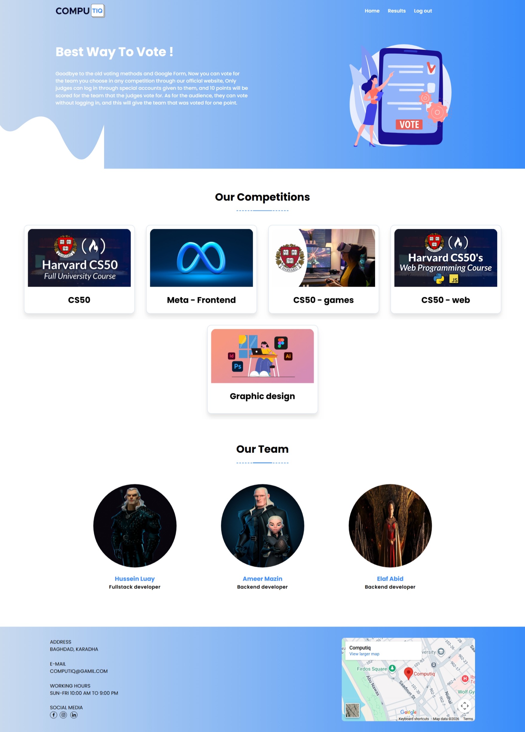 Contest Voting System - COMPUTIQ Platform